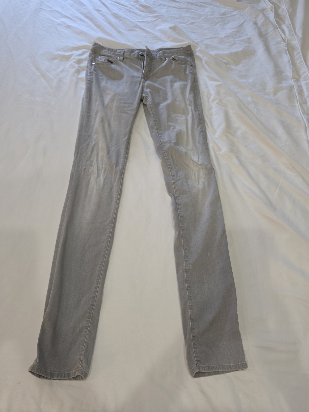 Agave Denim Tomboy Skinny Jeans Gray Stretch Made in USA. GUC